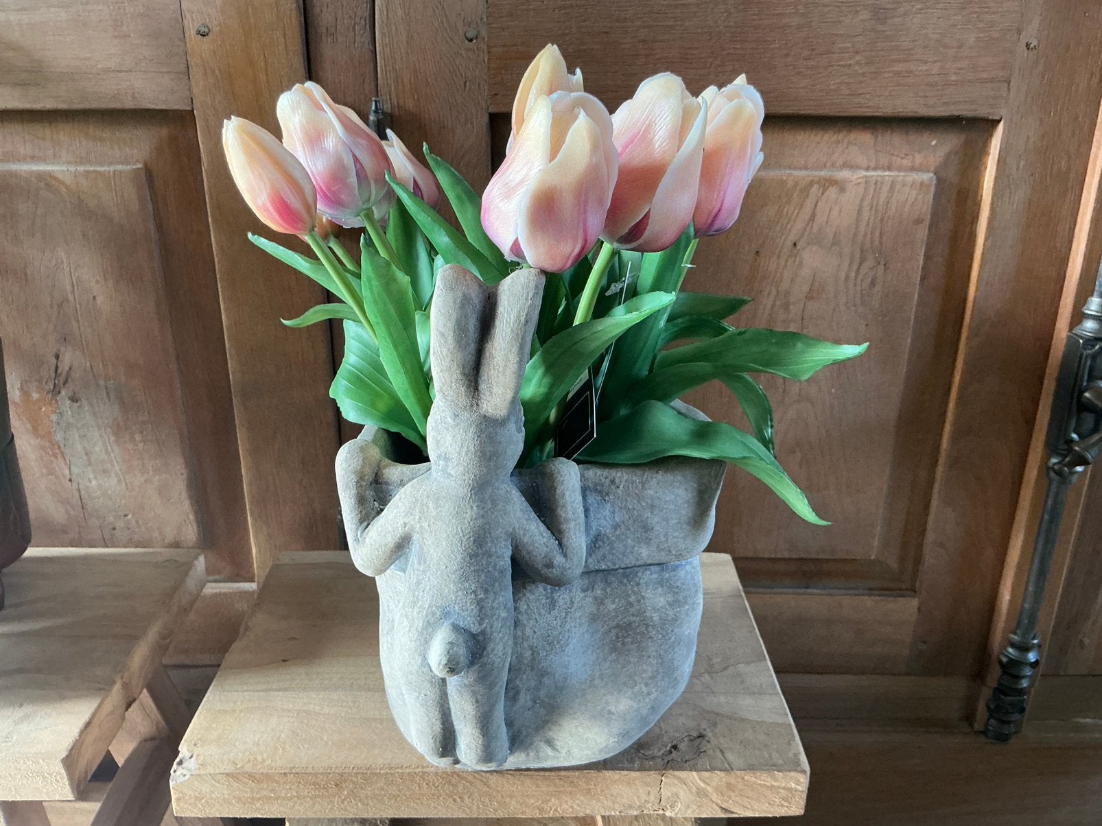 NIEUW grote pot bloempot met kijkende haas konijn, Ophalen of Verzenden, Nieuw