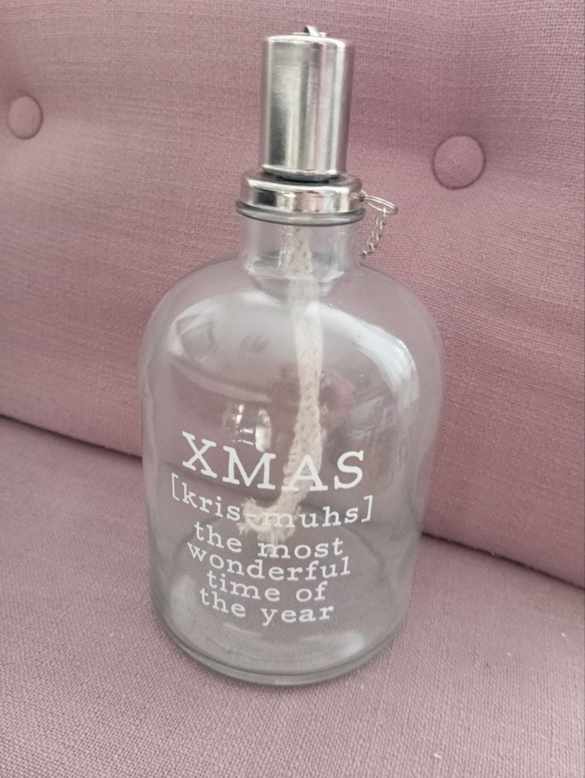 Glazen fles Kerst, Diversen, Kerst, Ophalen of Verzenden