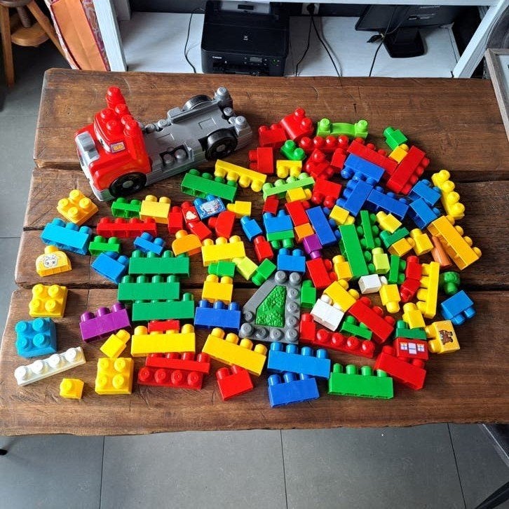 Grote set Mega Bloks met Vrachtwagen, Ophalen of Verzenden, Gebruikt, Megabloks