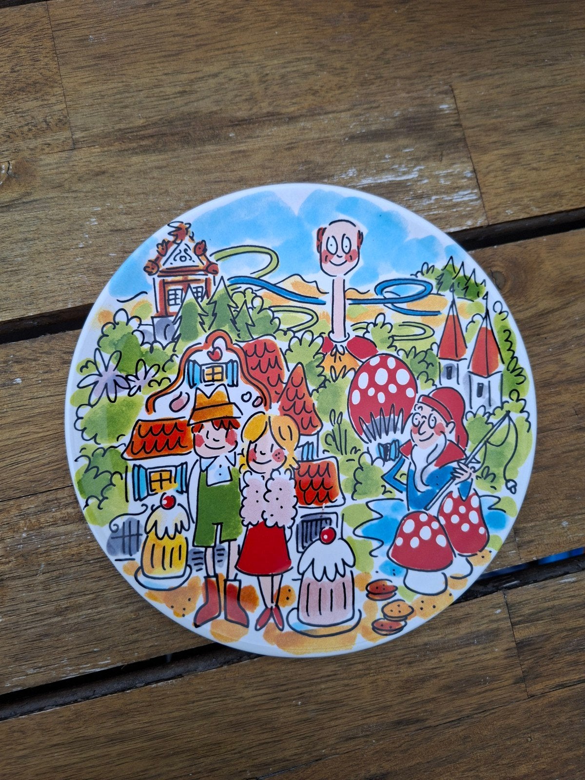Blond Amsterdam Efteling gebaksbordje, Huis en Inrichting, Keuken | Servies, Ophalen of Verzenden, Zo goed als nieuw, Bord(en)