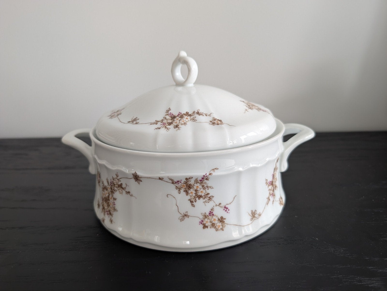 Vintage Rosenthal soepterrine met bloemmotief, Ophalen of Verzenden