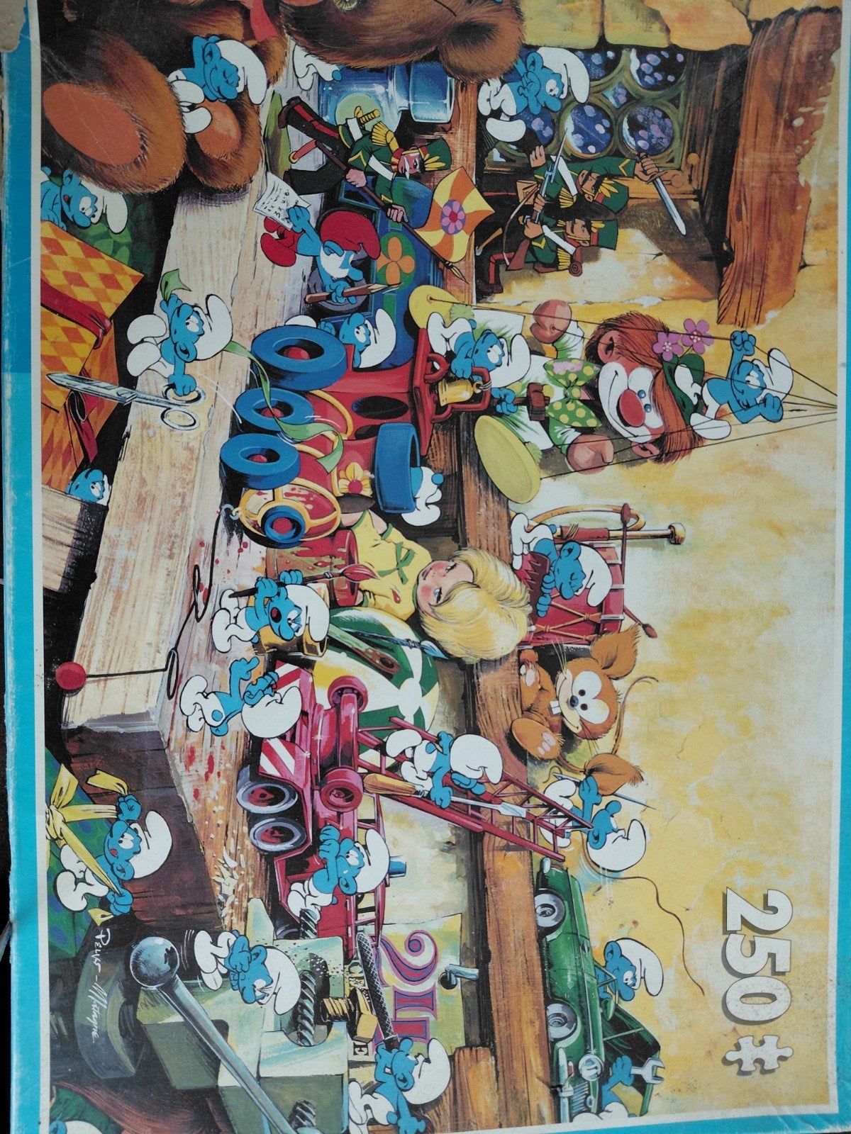 Smurfen Puzzel 250 Stukjes - Vintage, Verzamelen, Smurfen, Ophalen of Verzenden