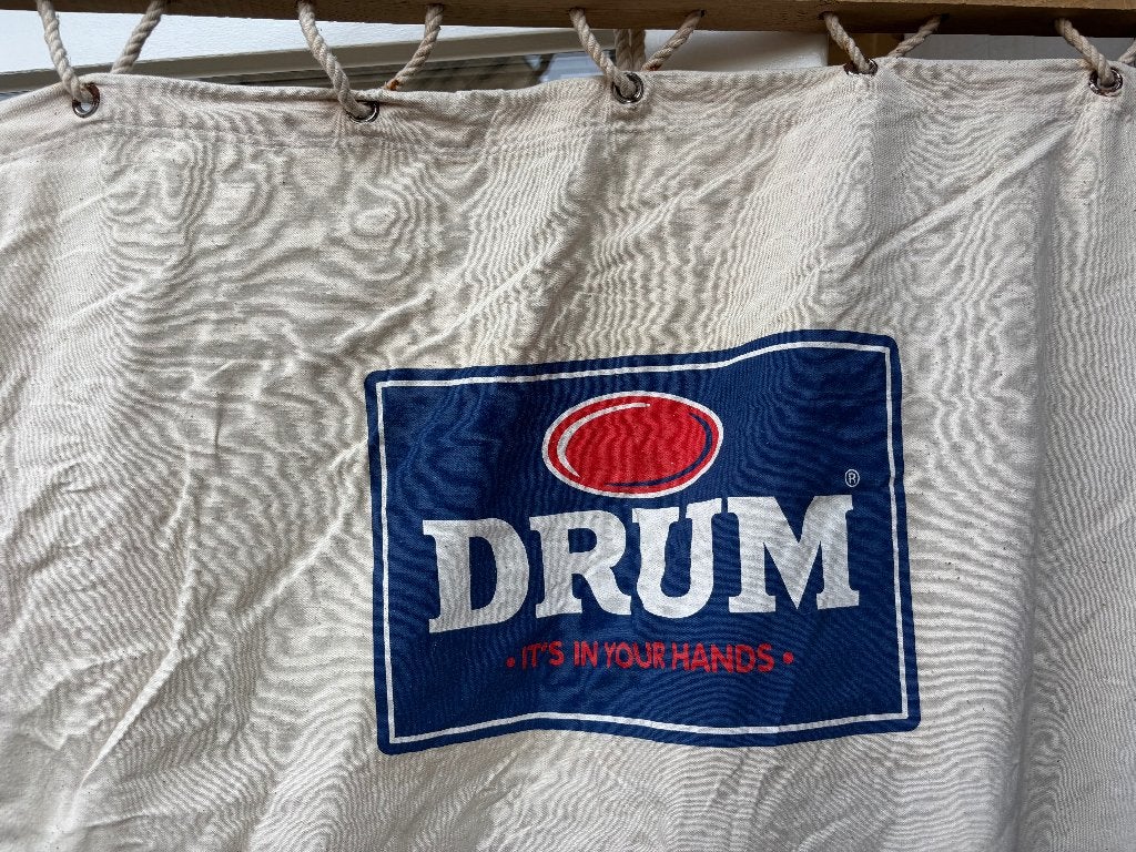 Originele canvas hangmat met reclame van Drum shag, Opvouwbaar, Ophalen of Verzenden, Zo goed als nieuw, Eenpersoons