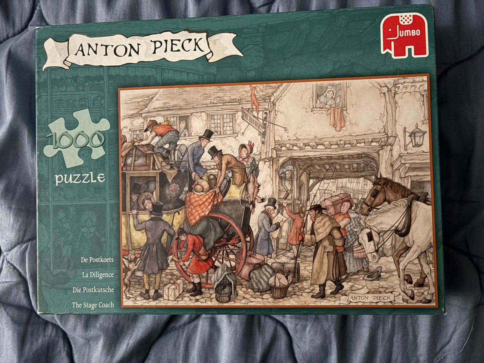 Anton Pieck. De Postkoets, Ophalen, 500 t/m 1500 stukjes, Zo goed als nieuw