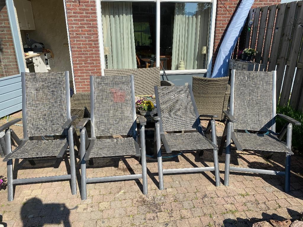 Tuinstoel, Ophalen, Gebruikt, Kunststof, Inklapbaar