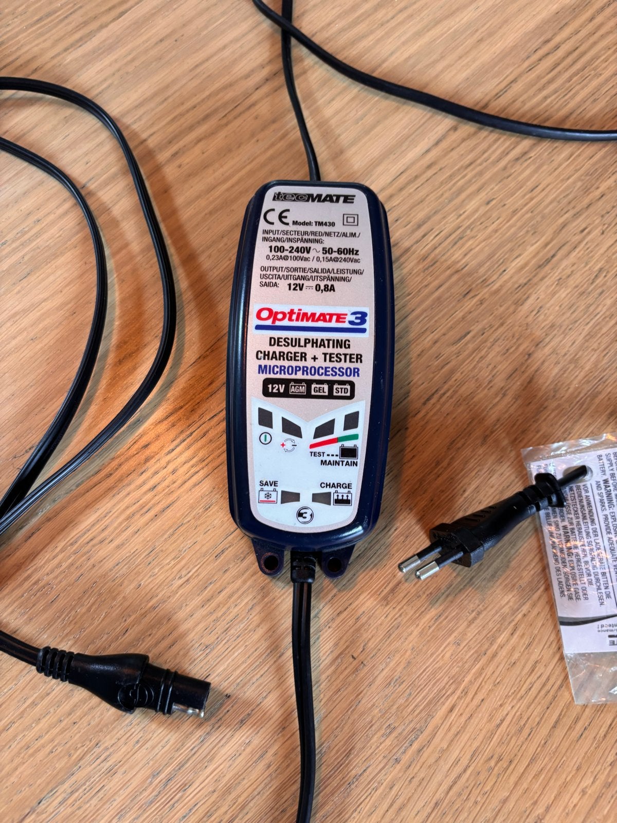 TecMate OptiMate 3 TM430 Acculader & Druppellader 12V, Gebruikt, Universele onderdelen