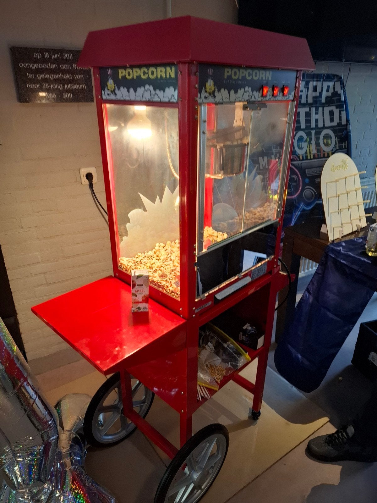 Popcornmachine te huur, Ophalen of Verzenden, Zo goed als nieuw, Overige
