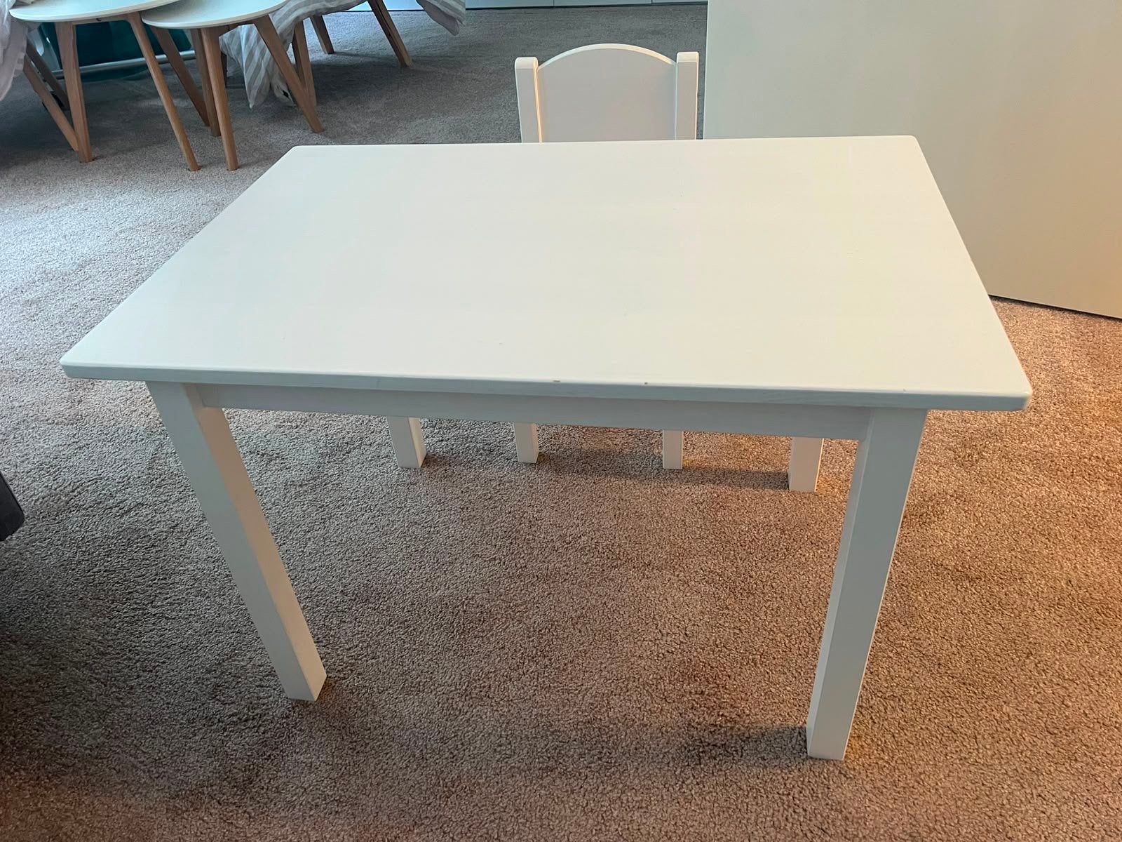 Tafeltje met stoeltje kind, Huis en Inrichting, Ophalen, Gebruikt, Rechthoekig, 50 tot 100 cm