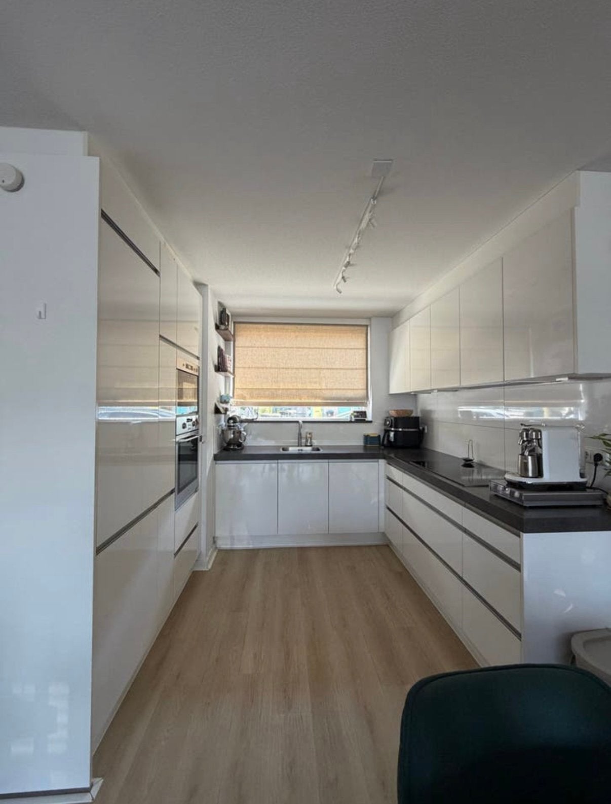 Moderne witte keuken - VERKOCHT, Ophalen, Gebruikt, Wit, Dubbelwandige keuken