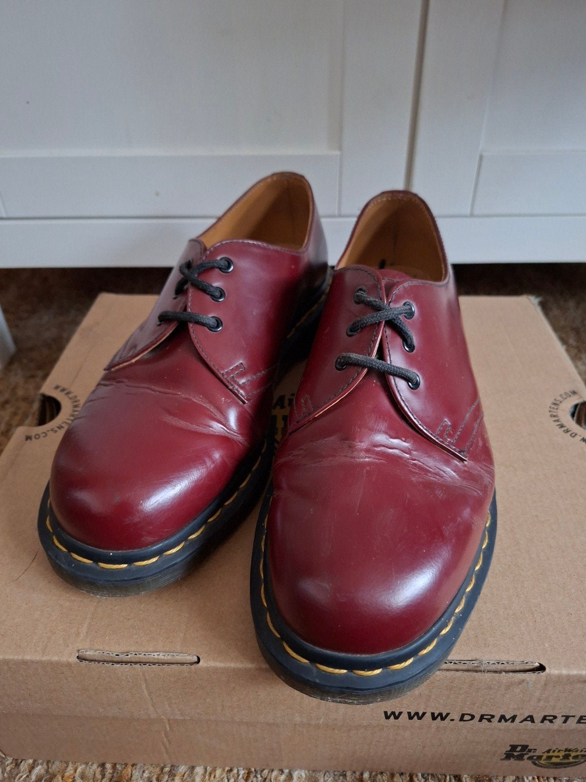 Cherry Red Dr Martens 1461, Ophalen, Zwart, Lage of Enkellaarzen, Dr martens