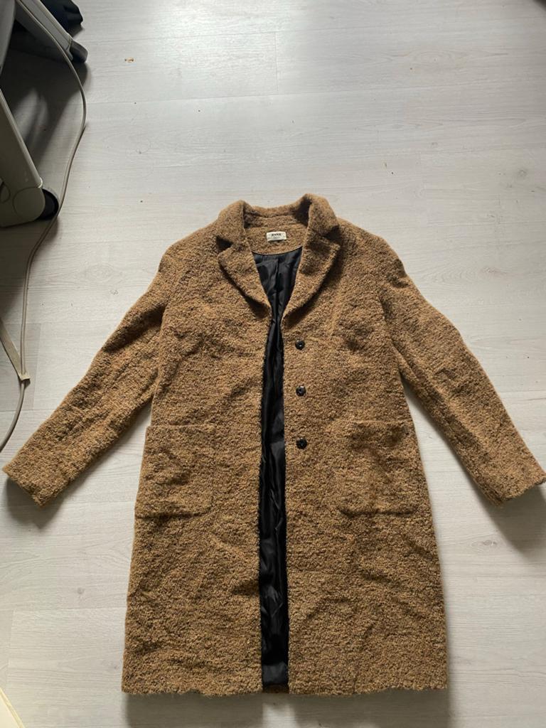Anna van Toor wollen jas mt 38, Kleding | Dames, Jassen | Winter, Ophalen of Verzenden, Gedragen, Maat 38/40 (M), Bruin