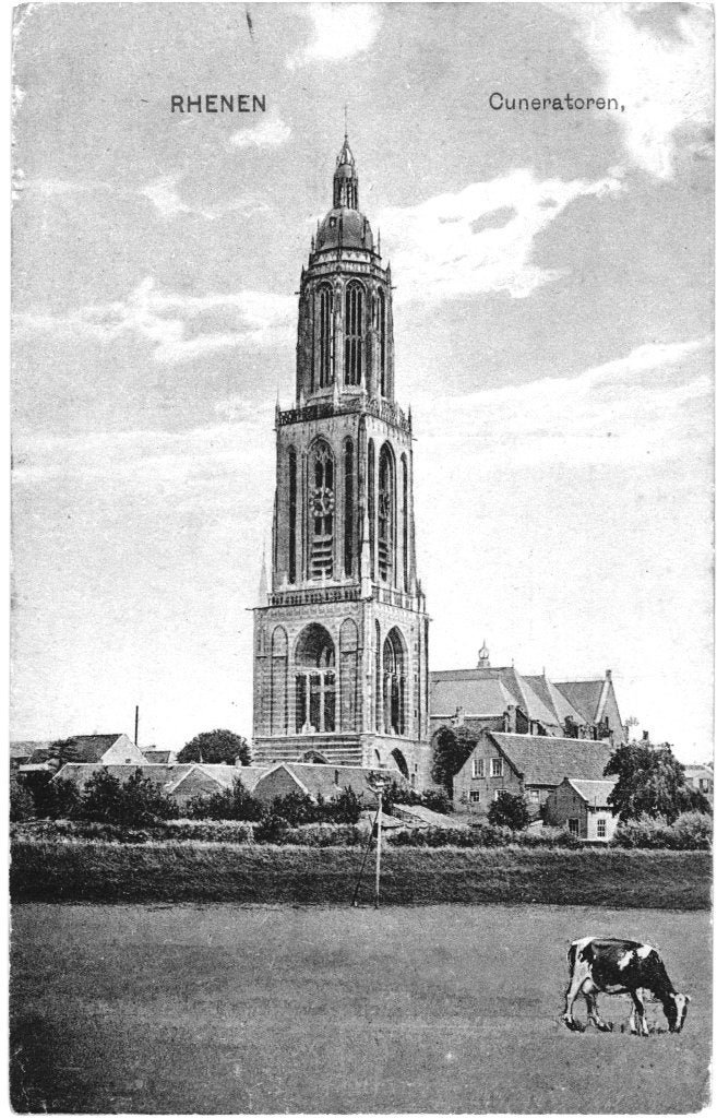 936003 Rhenen Cuneratoren koe 1924 Postzegel afgeweekt, Ophalen of Verzenden, 1920 tot 1940, Gelopen, Utrecht