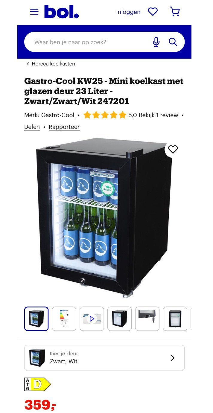 Minibar/fridge met licht en 5 standen, Ophalen of Verzenden, Zo goed als nieuw