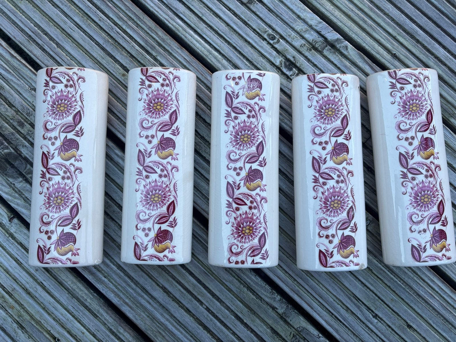 5 vintage keramische radiatorbakje radiator hanger vocht, Ophalen of Verzenden