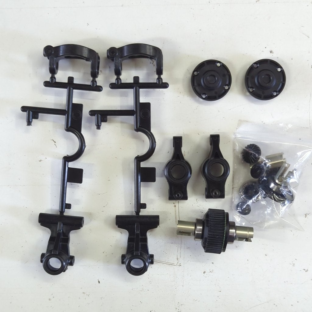Tamiya M-07 / M-07R differentieel, onderdelen + Tamiya 54532, Ophalen of Verzenden, Gebruikt, Schaal 1:10, Onderdeel