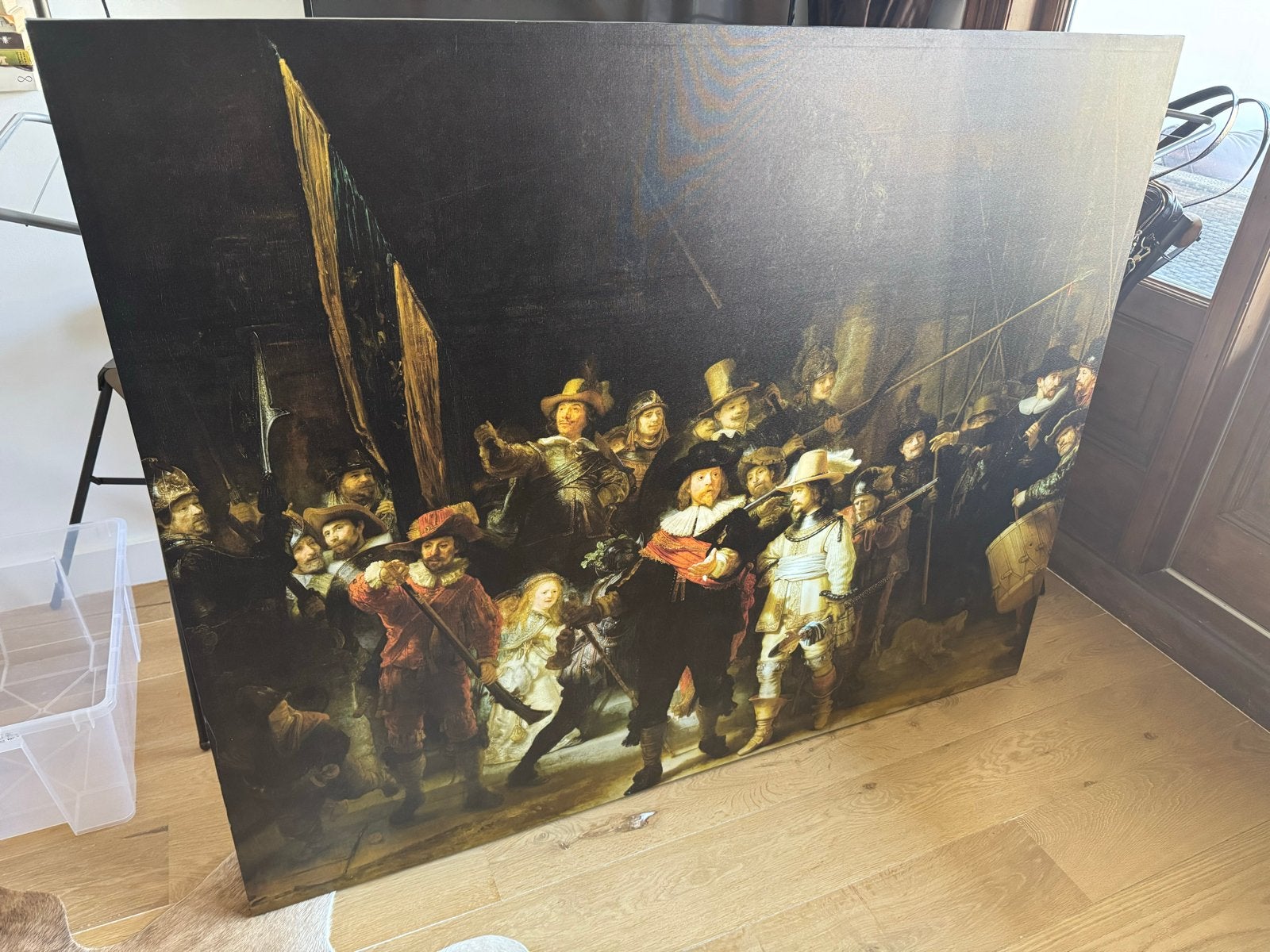 Groot formaat reproductie De Nachtwacht van Rembrandt, Ophalen