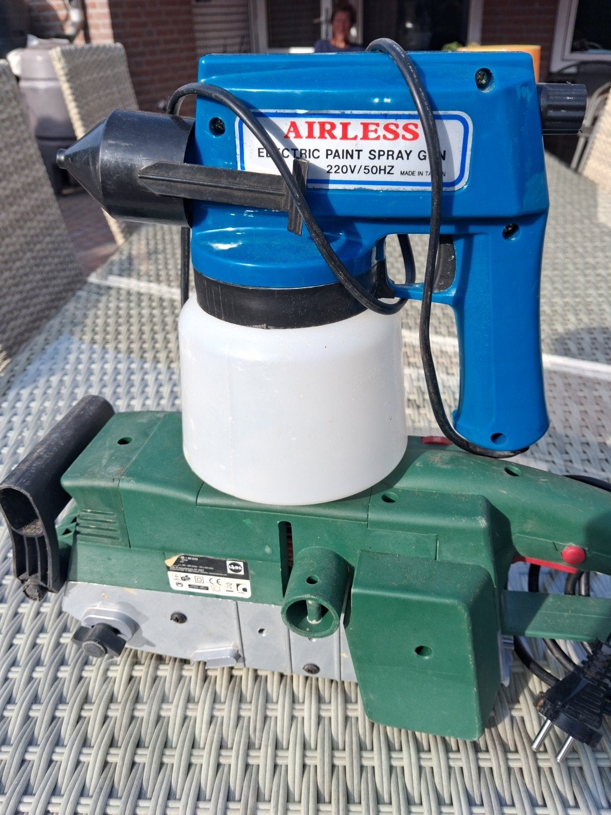 Airless elektrische verfspuit, Ophalen of Verzenden, Gebruikt, Verf