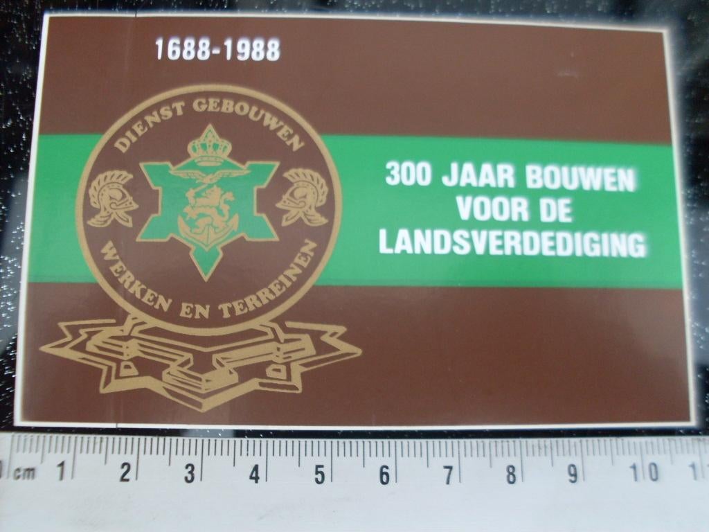 sticker dienst gebouwen werken en terreinen logo leger, Verzenden, Zo goed als nieuw, Bedrijf of Vereniging