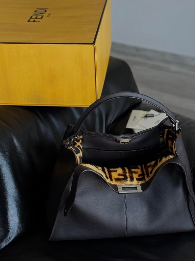 Fendi Peekaboo Runway 2018, Verzenden, Zo goed als nieuw, Bruin, Handtas