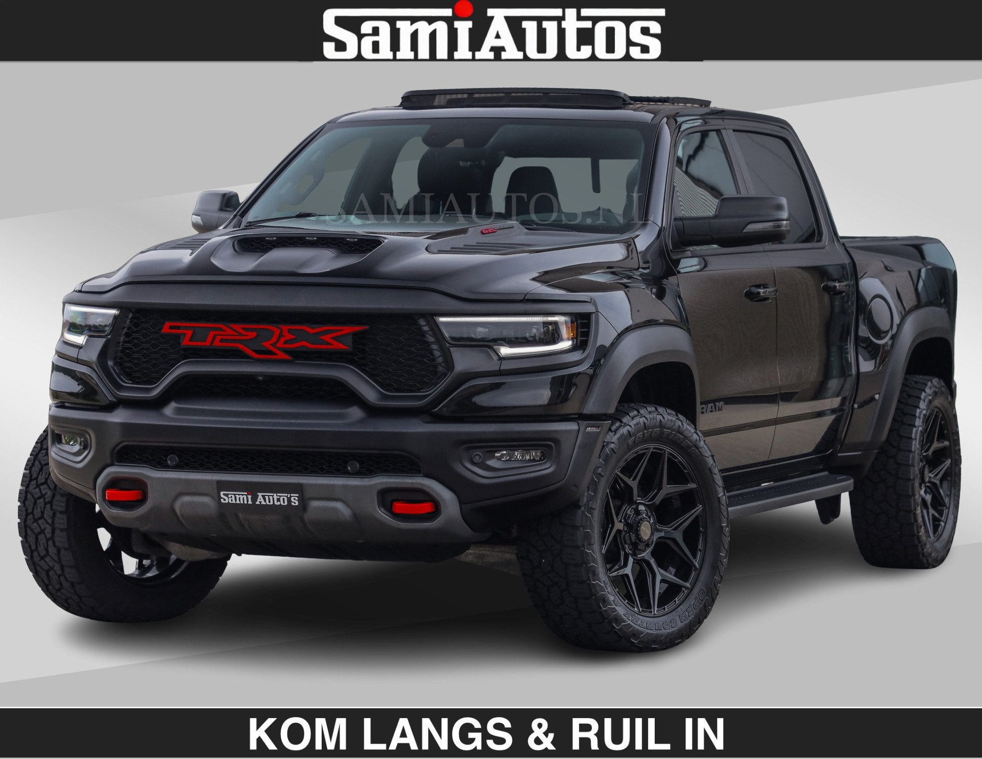 Dodge Ram TRX HELLCAT | 6.2 V8 712PK SUPERCHARGER | RODE STI, Automaat, Gebruikt, Met garantie (alle), Zwart