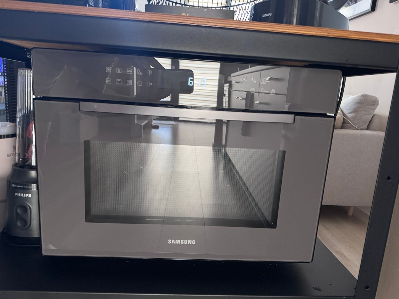 Samsung combimagnetron – zo goed als nieuw, Witgoed en Apparatuur, Ovens, Ophalen, Minder dan 45 cm, Draaiplateau, Vrijstaand