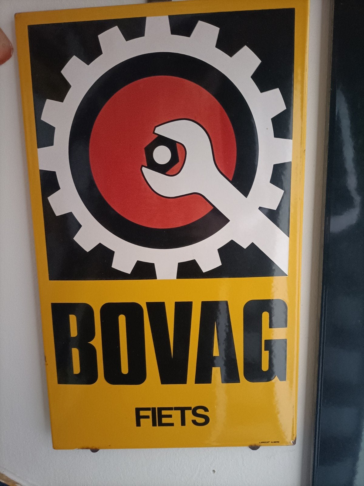 emaille bord BOVAG Fiets - Langcat Almere, Ophalen of Verzenden