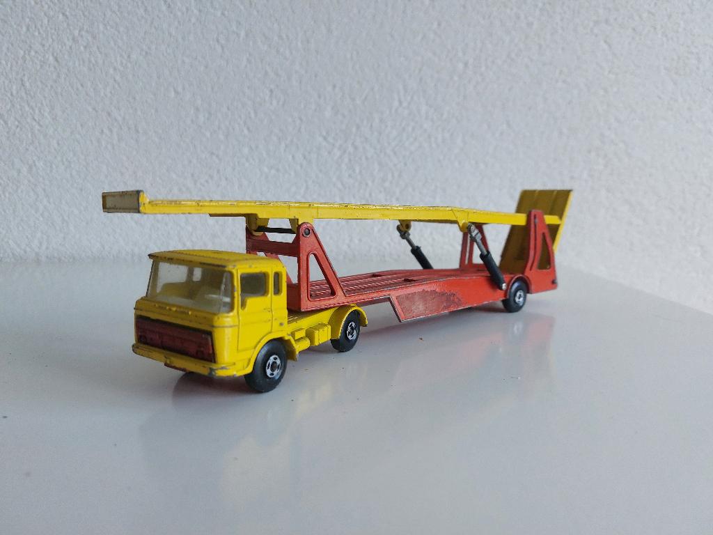 Matchbox DAF Car Transporter, Ophalen of Verzenden, Gebruikt, Bus of Vrachtwagen