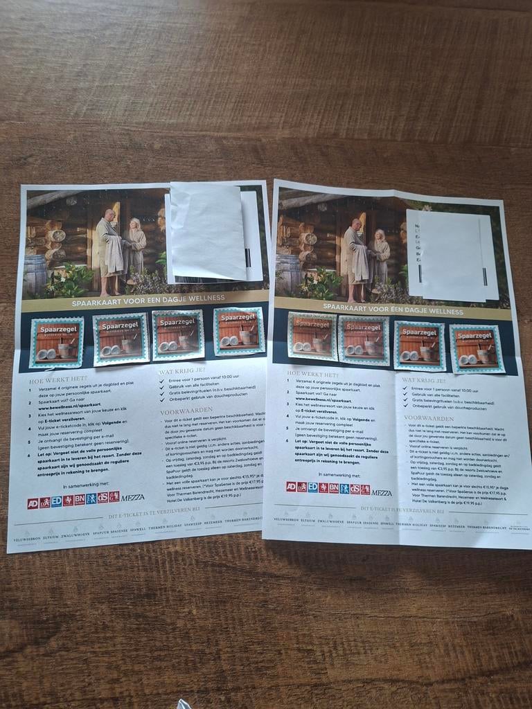2 x kortingsvoucher entree sauna €15.95, Tickets en Kaartjes, Kortingsbon