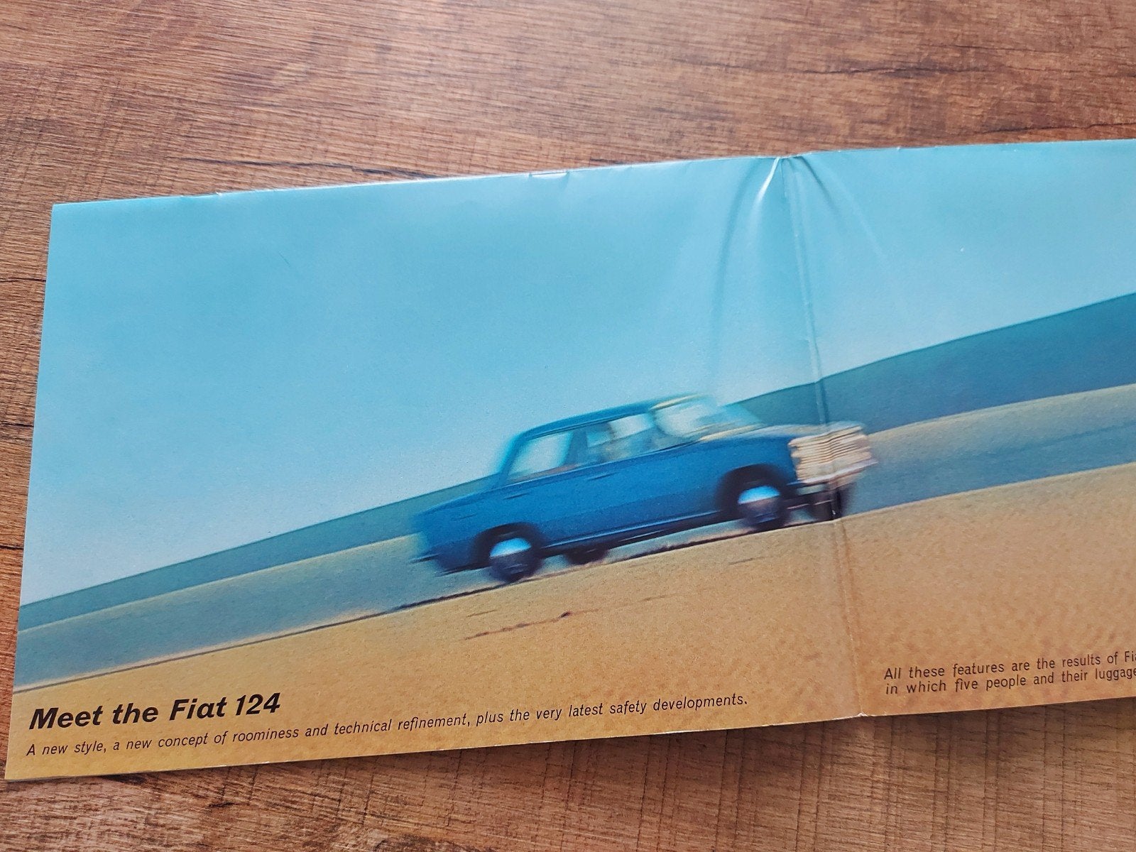 bijzondere Fiat 124 folder Engelstalig, Ophalen of Verzenden, Zo goed als nieuw, Overige merken