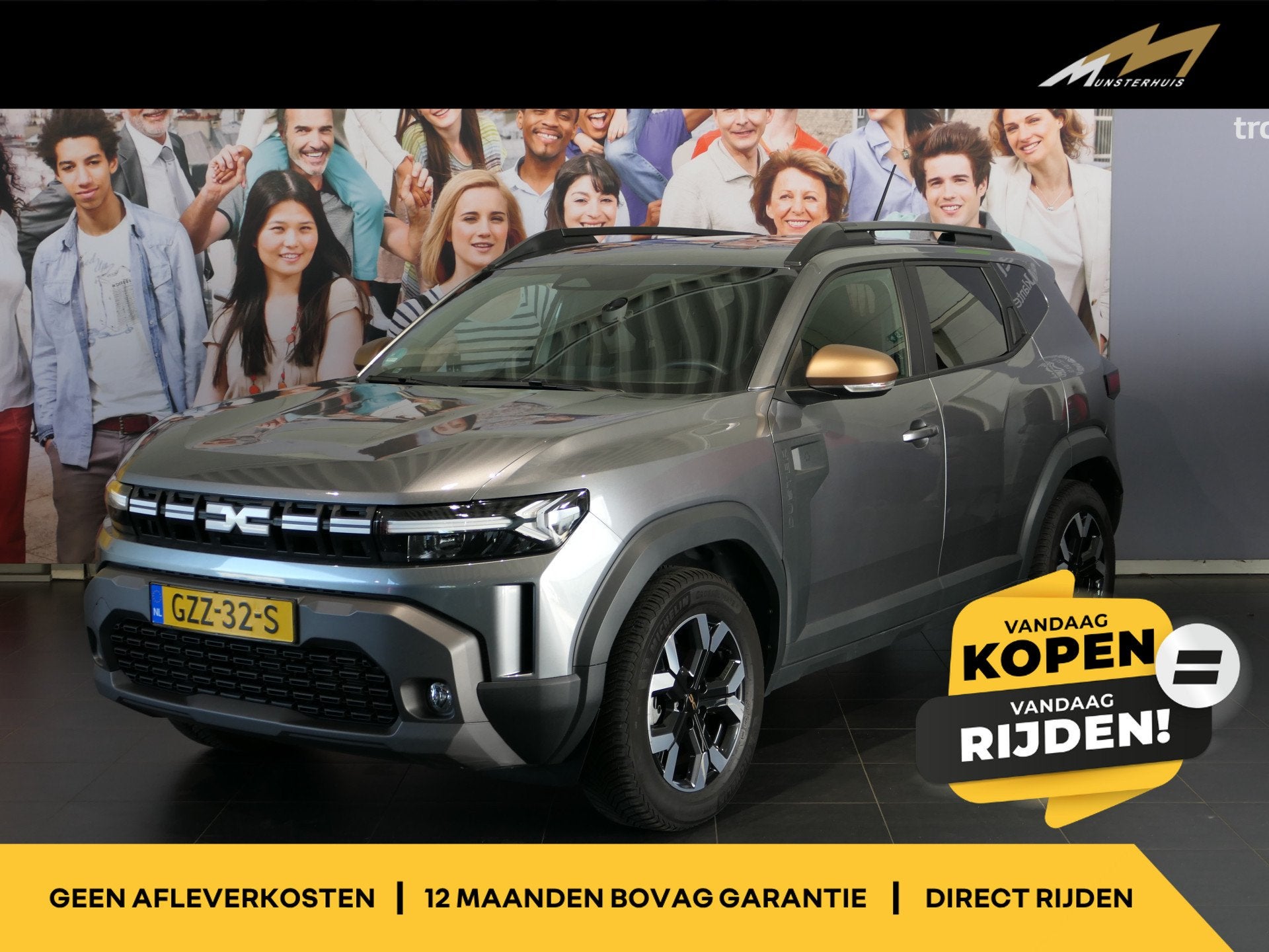Dacia Duster 1.6 Hybrid 140 Extreme *Dealer onderhouden* - D, Auto's, Dacia, Stof, Gebruikt, 4 cilinders, Duster