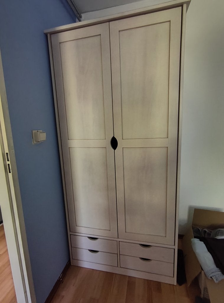 Witte kast hout 2 stuks, Antiek en Kunst, Antiek | Meubels | Kasten, Ophalen