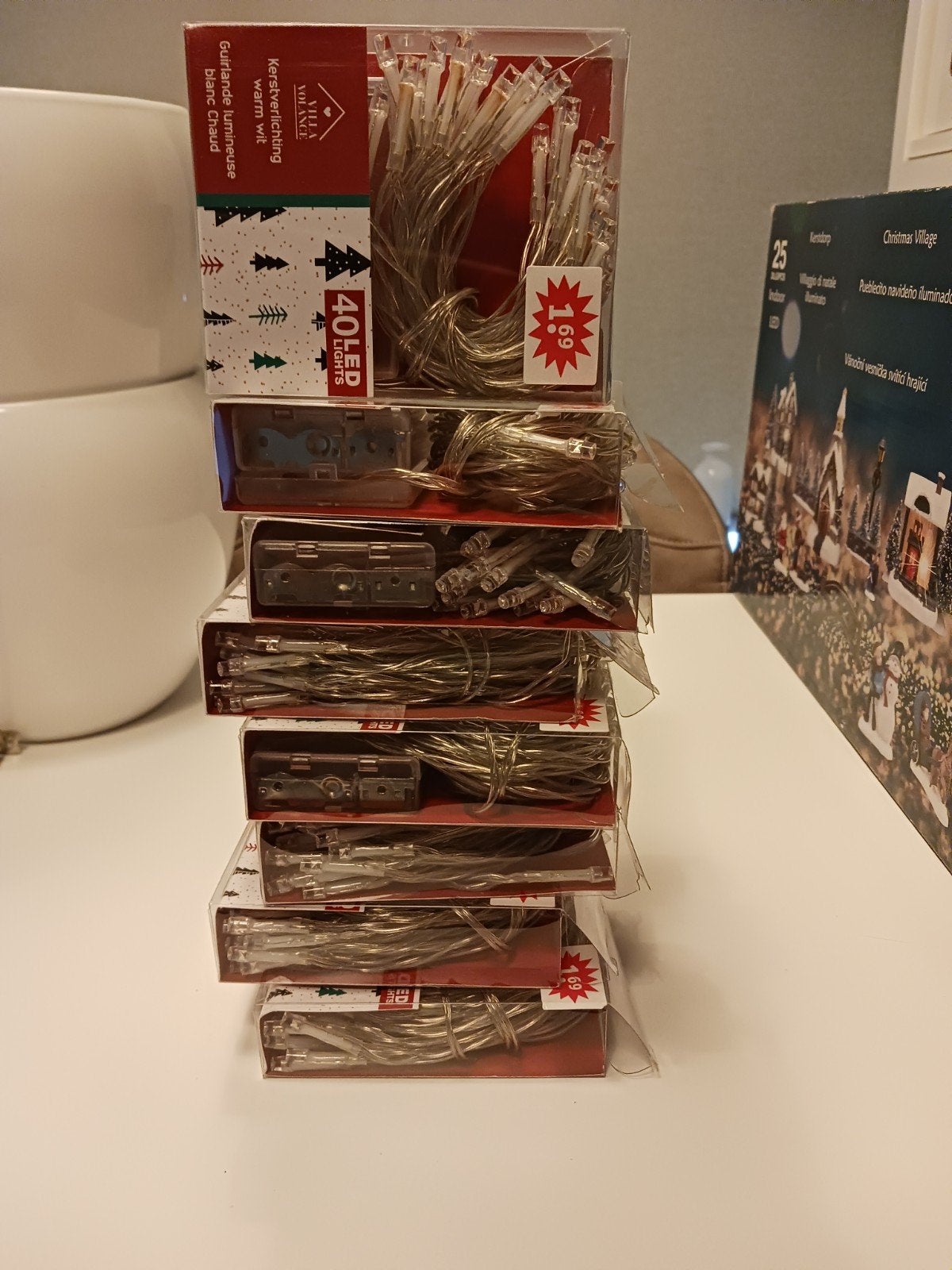 kerstverlichting 40xled 8doosjes op batterijen €7,50, Ophalen of Verzenden