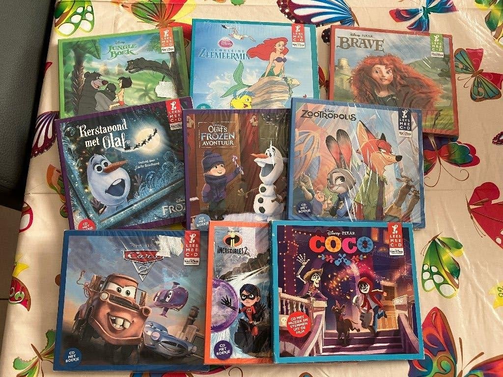 Set van 9 lees mee Disney cd boekjes, Ophalen of Verzenden