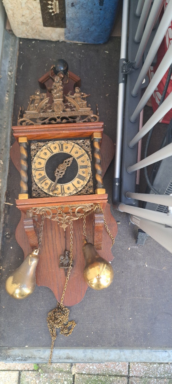 Zaanse klok Nu Elck Syn Sin- Klassieke wandklok, Ophalen of Verzenden