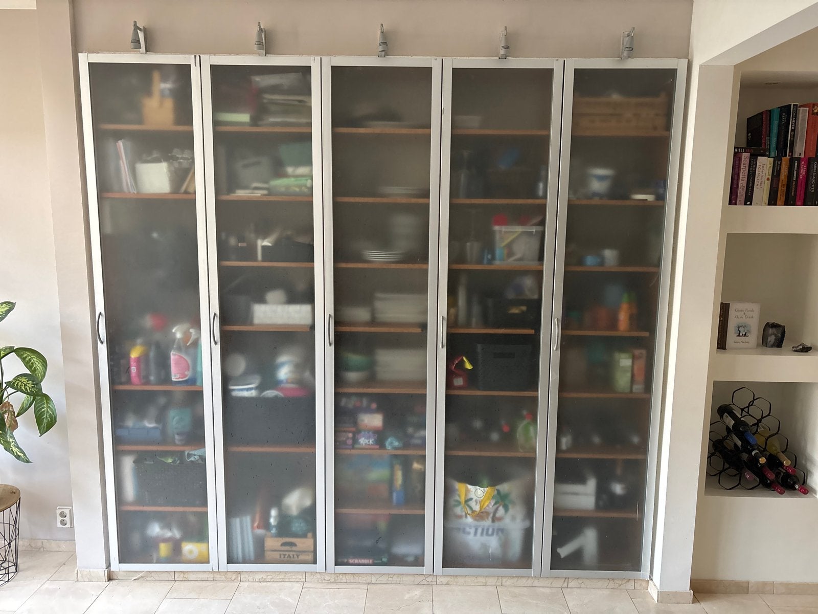 5 kastdeuren 229 x 49,5, Ophalen, Minder dan 50 cm, Gebruikt, 200 cm of meer