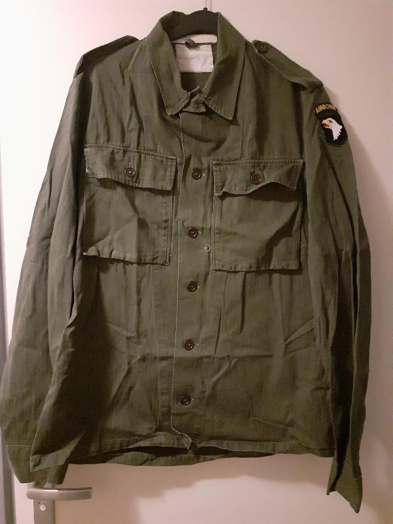 Re-enectment gevechtsblouse visgraat 101Airborne, Ophalen of Verzenden, Landmacht, Amerika, Kleding of Schoenen