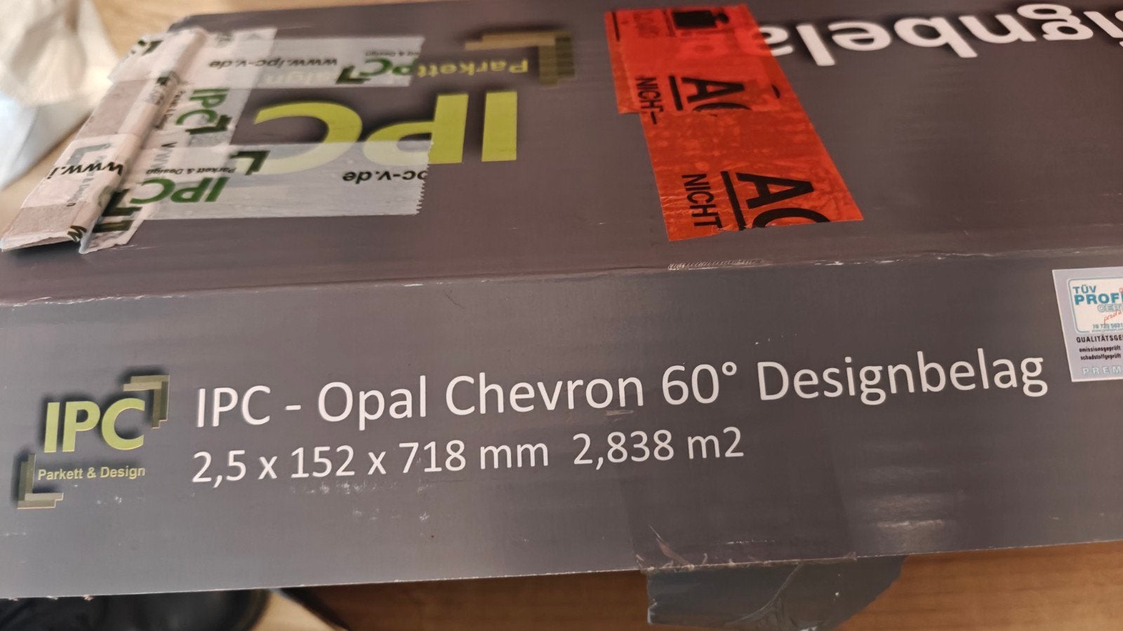 IPC Opal Chevron 60 Designvloer - Laminaat, Ophalen, Overige materialen, 50 tot 150 cm, Nieuw