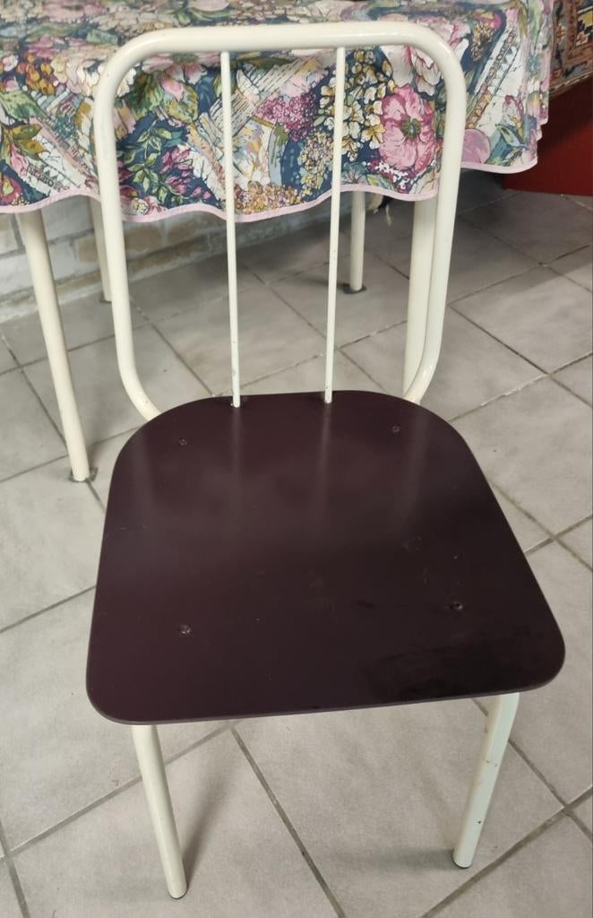 Vintage ijzeren stoel met spijlen, Ophalen