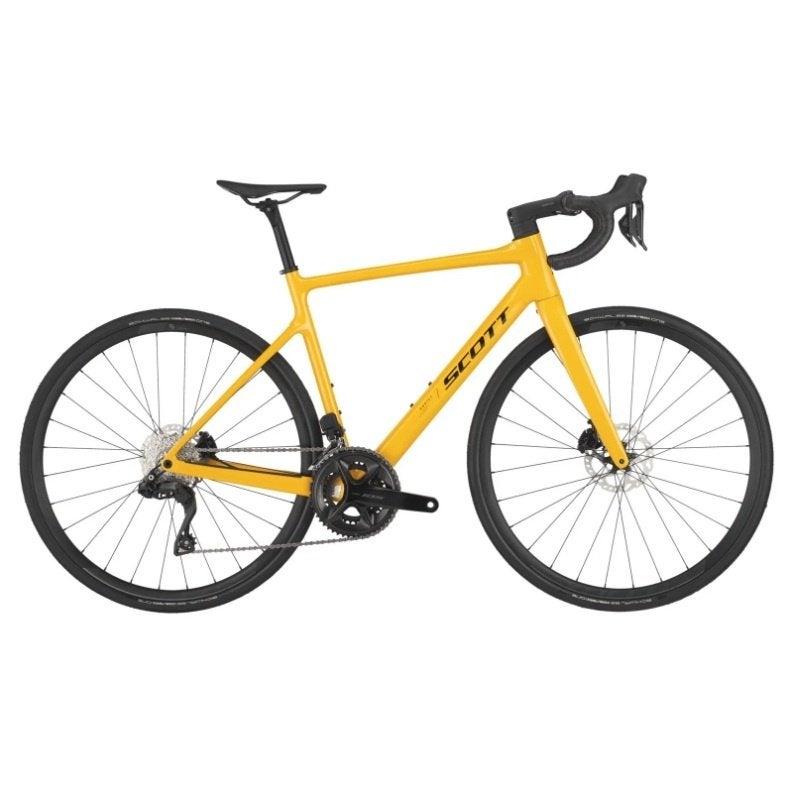 Scott Addict 40 M 105 DI2 Yellow van €3199,- voor €2799,-, 28 inch, Carbon, Nieuw, Meer dan 20 versnellingen