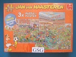 Jan van Haasteren 3 puzzels 500 750 1000 st nr. 19004-02, Ophalen, 500 t/m 1500 stukjes, Zo goed als nieuw