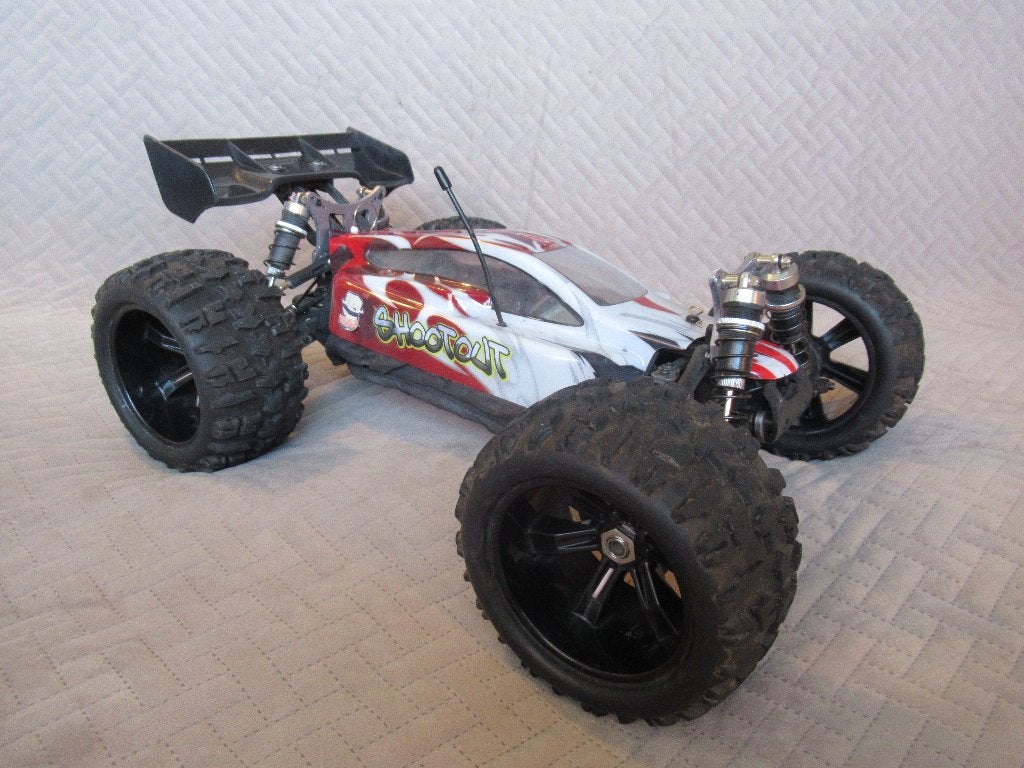 Krachtige Himoto RC 1:8 Shootout Buggy 4WD, Elektro, Auto offroad, Ophalen of Verzenden, Zo goed als nieuw