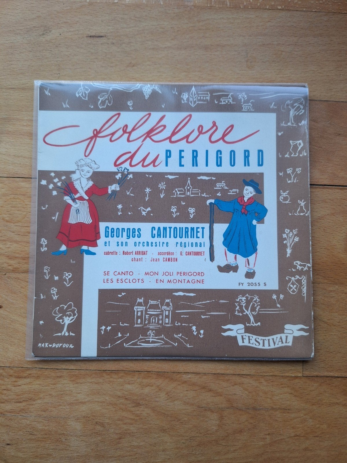 Folklore du Perigord - Georges Cantournet EP Vinyl, Gebruikt, Wereldmuziek, 7 inch, Ophalen of Verzenden