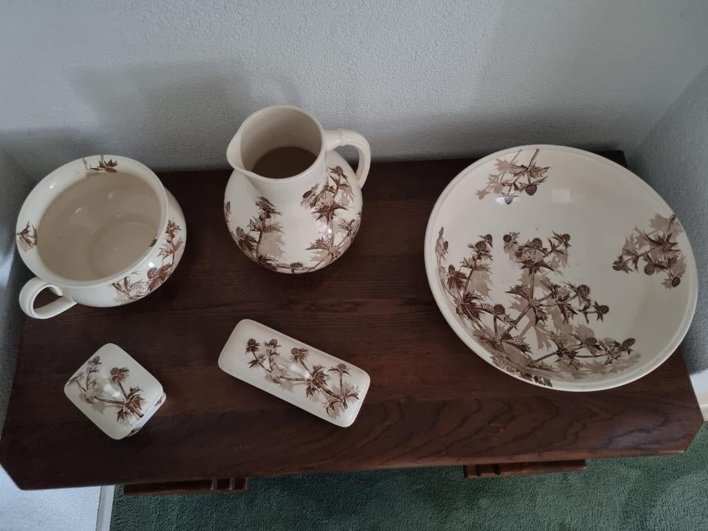 5-delige Lampetset De Distel, Petrus Regout Maastricht, Ophalen