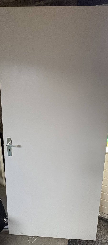 Witte brandwerende binnendeur, Ophalen, Gebruikt, 80 tot 100 cm, Binnendeur