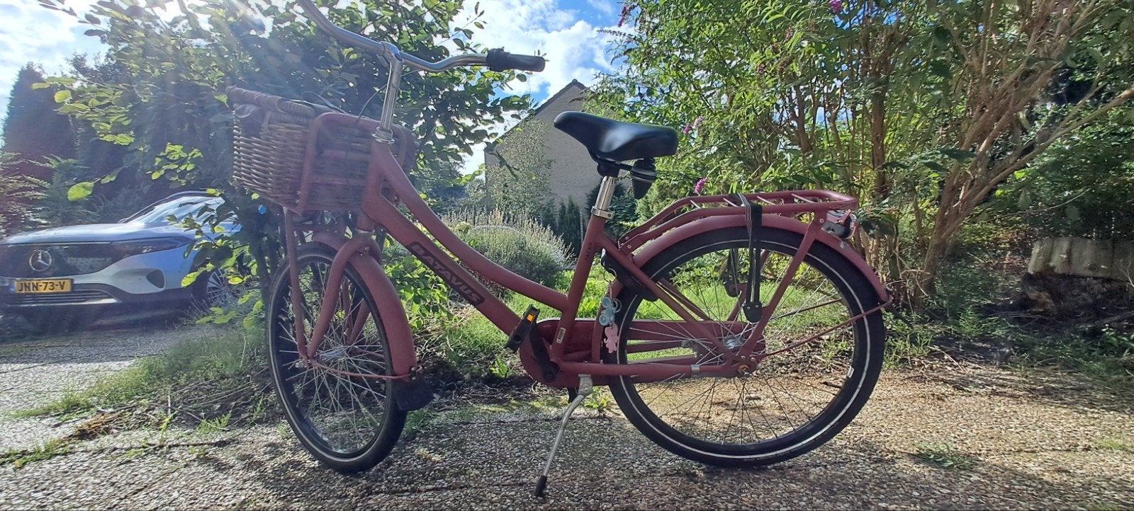Batavus kinderfiets roze 24 inch wielen, Ophalen, Gebruikt, Batavus Packd, Terugtraprem