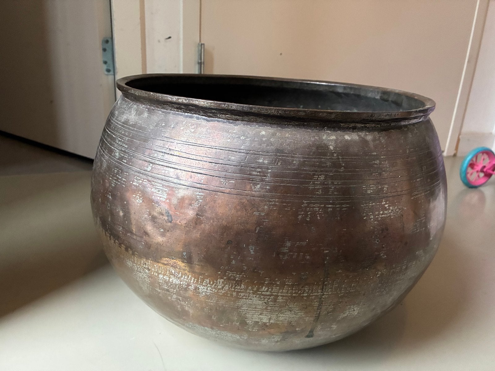 Antieke Koperen Ketel/Pot - Decoratief en Uniek, Ophalen, Koper
