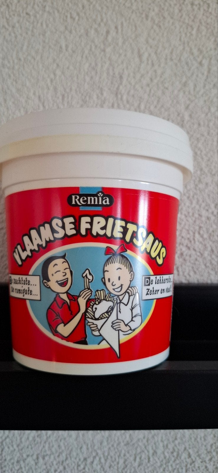 Lege Suske en Wiske frietsaus verpakking Remia, Ophalen of Verzenden, Gebruikt
