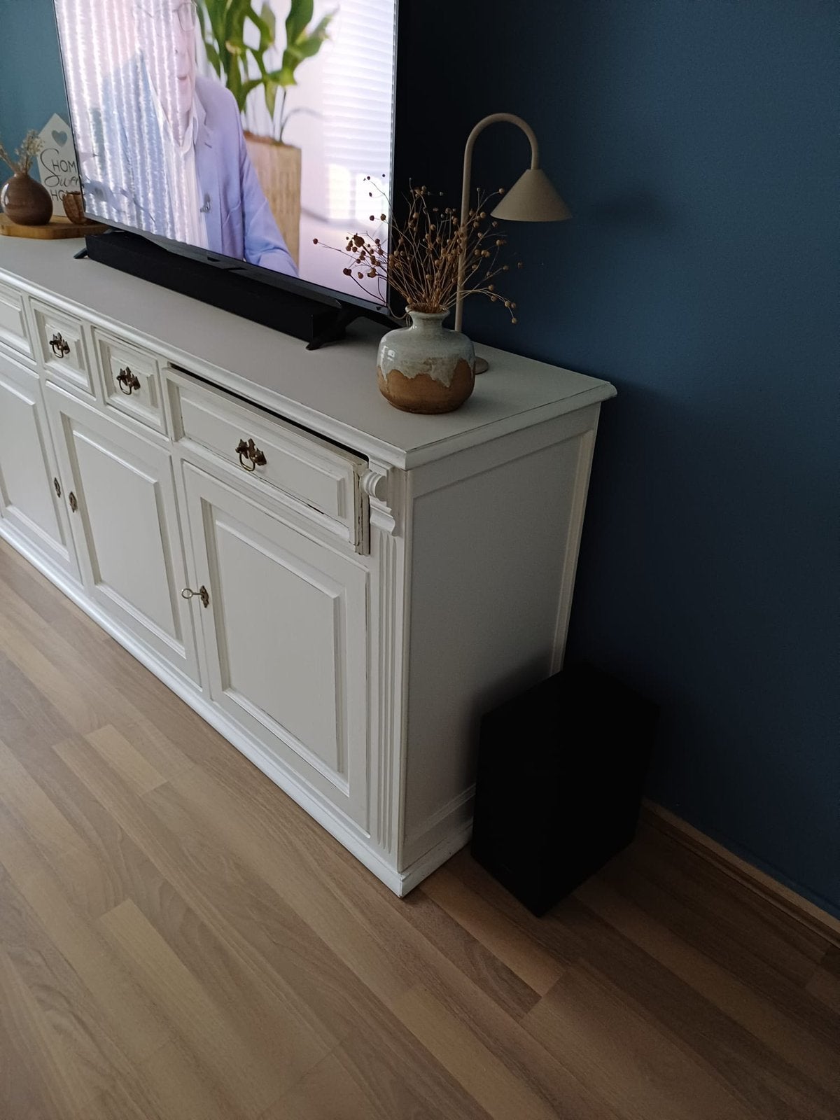 Witte kast brocante stijl., Ophalen, Gebruikt, 150 tot 200 cm, Brocant / Landelijk