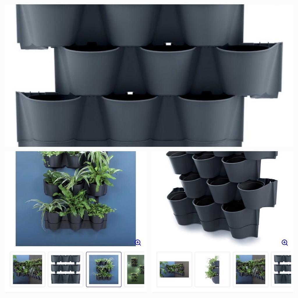 Modulaire Muurtuin Verticaal Plantensysteem - Grijs, Tuin en Terras, Bloembakken en Plantenbakken, Kunststof, Nieuw, Ophalen of Verzenden