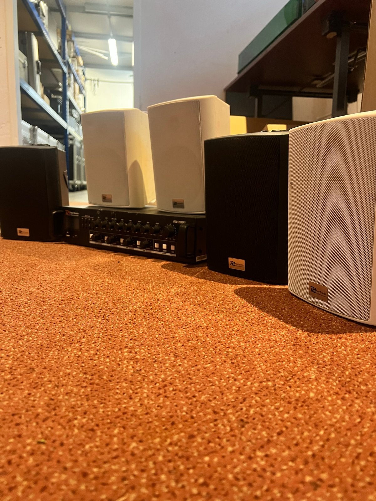 PD Power Dynamics 100V geluidsinstallatie met 6 luidsprekers, Overige merken, Gebruikt, Speakerset, Ophalen of Verzenden